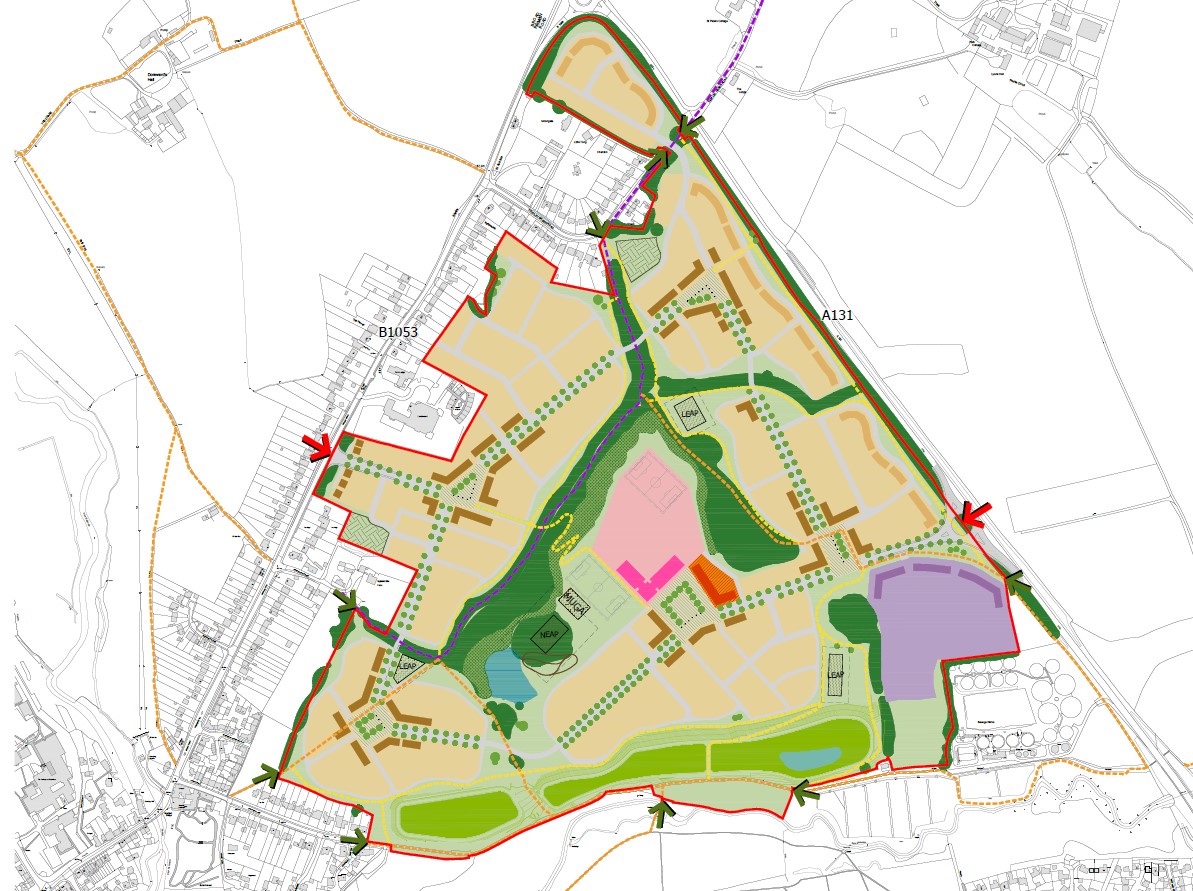 Illustrative Masterplan of Straits Mill, Braintree